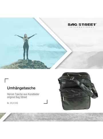 Bag Street Umhängetasche, Flugbegleiter Kunstleder schwarz ca. 28cm