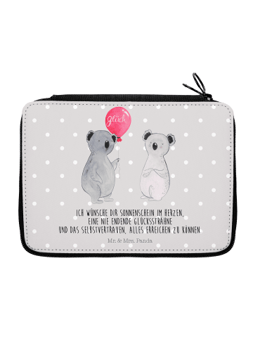 Mr. & Mrs. Panda Federmappe Koala Luftballon mit Spruch in Grau Pastell