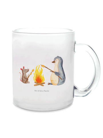 Mr. & Mrs. Panda Kaffeebecher Pinguin Lagerfeuer ohne Spruch in Transparent