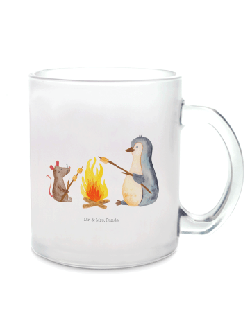 Mr. & Mrs. Panda Teetasse Pinguin Lagerfeuer ohne Spruch in Transparent