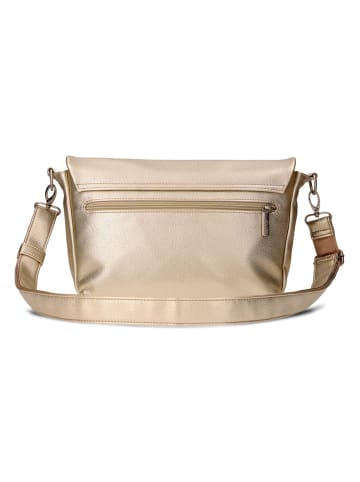 Zwei Mademoiselle.M Messenger 33 cm Laptopfach gold