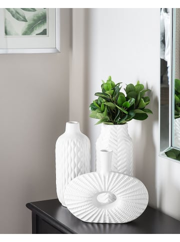 Beliani Dekovase EMAR in Weiß - (W) 14 x (H) 31 x (L) 14 cm