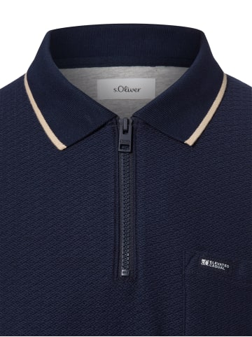 s.Oliver Sweatshirt in marine melange - 0001