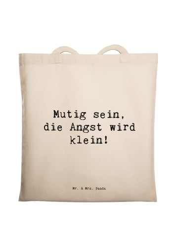Mr. & Mrs. Panda Laptoptasche Spruch Angst überwinden mit Spruch in Creme
