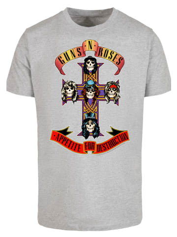 F4NT4STIC T-Shirt Guns 'n' Roses Appetite For Destruction in grau meliert