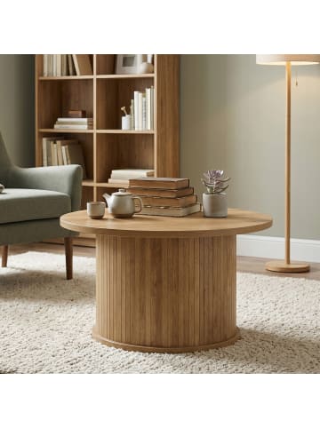 VASAGLE Couchtisch Miriana in Naturbraun - (H)80 x Ø45 cm