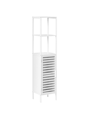 Beliani Badezimmerregal OWASSO in Weiß - (W) 32 x (H) 145 x (L) 30 cm