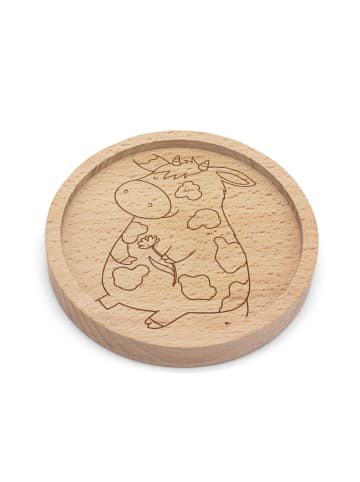 Mr. & Mrs. Panda Holz Untersetzer Kuh ohne Spruch in Transparent