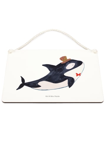 Mr. & Mrs. Panda Schild Orca Zylinder ohne Spruch in Weiß