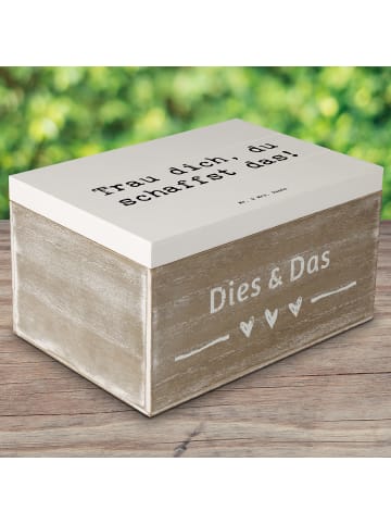 Mr. & Mrs. Panda Box Spruch Angst überwinden mit Spruch in Weiß