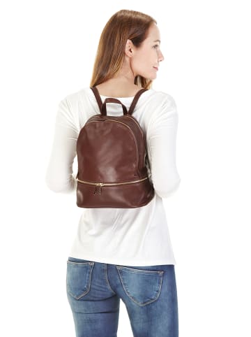 piké Rucksack echt Leder in braun