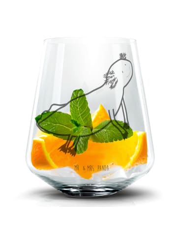 Mr. & Mrs. Panda Blümchentail Glas Axolotl Schwimmen ohne Spruch in Transparent