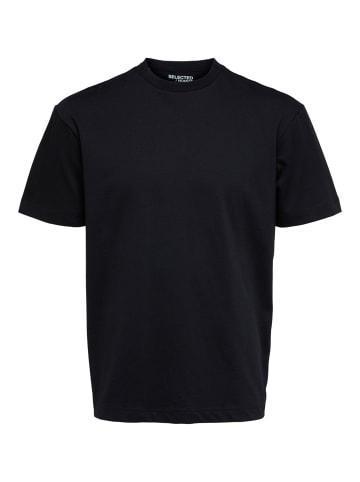 SELECTED HOMME T-Shirt SLHLOOSETRUMAN in Schwarz