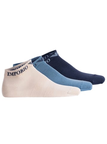 Emporio Armani Socken 3er Pack in Marine/Nude/Blau