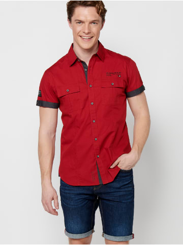 KOROSHI Kurzarmshirt in rot