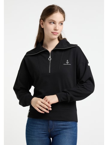 DreiMaster Damen Oversized Sweatshirt in Schwarz