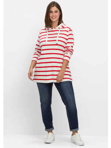sheego Ringelshirt in offwhite-gestreift