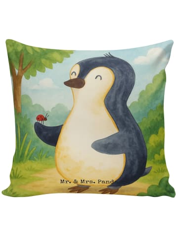 Mr. & Mrs. Panda Kopfkissen Pinguin Marienkäfer Design ohne Spruch in Weiß