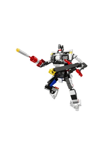 Wisam® 2in1 Sportwagen Roboter Bausteine Weiß 320 Teile