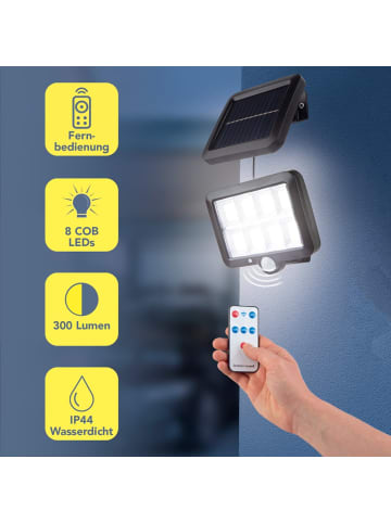 EASYmaxx Solar-Strahler 3,7V schwarz mit Bewegungsmelder Schwarz