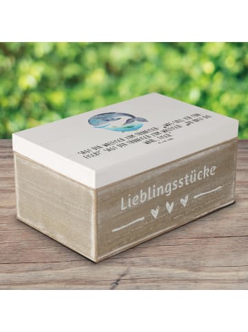 Mr. & Mrs. Panda Kiste Walfisch Thunfisch mit Spruch in Weiß