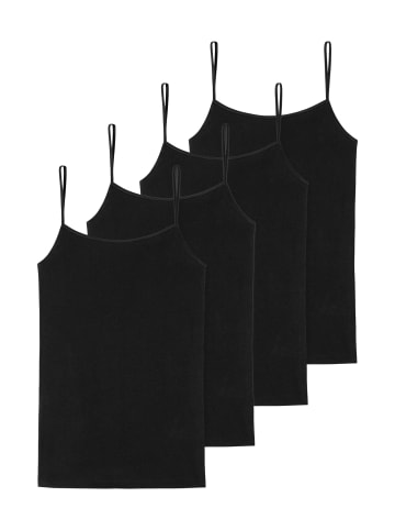 Schiesser Spaghetti Top 95/5 Cotton in Schwarz