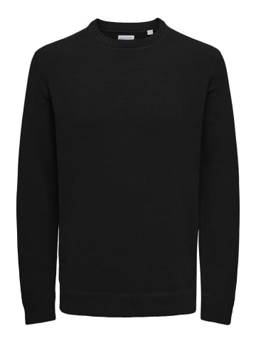 Only&Sons Pullover ONSETHAN LIFE REG 7 CREW KNIT in Schwarz
