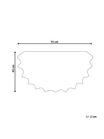 Beliani Fußmatte AROLIK in Gelb/Rosa - (W) 45 x (L) 75 cm