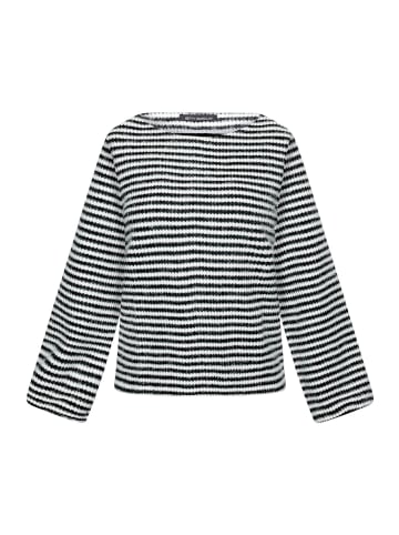 Betty Barclay Sweatshirt mit Kordelzug in Weiß/Schwarz