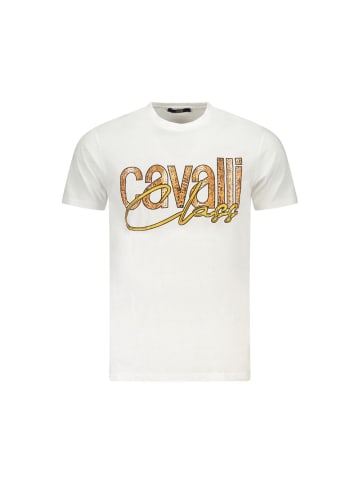 cavalli CLASS Weißes Baumwoll-T-Shirt