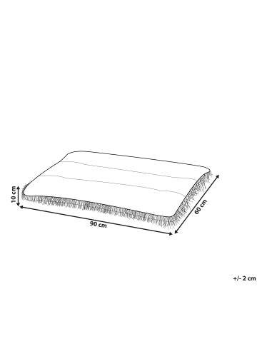 Beliani Tierbett ERGANI in Blau - (W) 90 x (H) 10 x (L) 60 cm