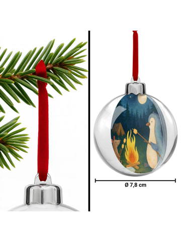 Mr. & Mrs. Panda Weihnachtskugel Pinguin Lagerfeuer Design ohne ... in Weiß