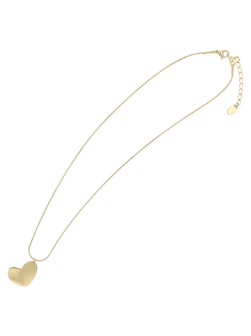 Adeliás Damen Halskette mit Anhänger – Herz aus Edelstahl in gold