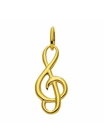 Adeliás Damen 585 Gold Anhänger Notenschlüssel in gold