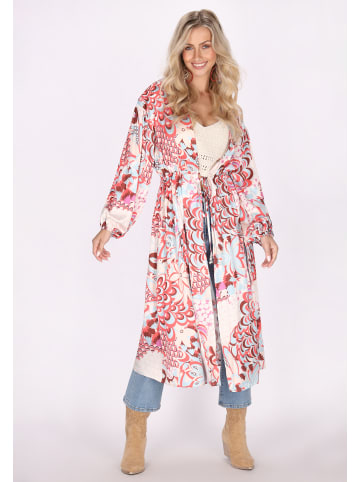 IZIA Damen Kimono in Rot Mehrfarbig