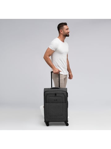 Redolz Essentials 12 MEDIUM 4-Rollen Trolley 67 cm mit Dehnfalte black2