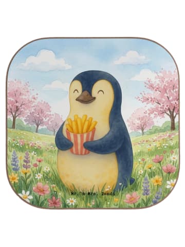 Mr. & Mrs. Panda Coaster Pinguin Frühling Pommes Design ohne Spruch in Weiß