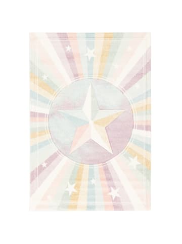 Pergamon Kinder Teppich Maui Kids Rainbow Star in Bunt