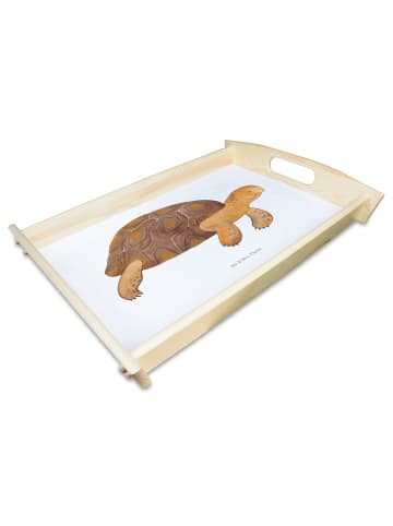 Mr. & Mrs. Panda Holztablett Schildkröte MHerzieren ohne Spruch in Weiß