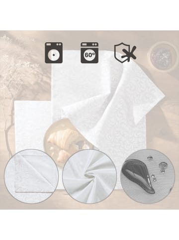 Erwin Müller Jacquard, Baumwollmischung, Gewebt Tischset 2er-Pack Hamm in weiß