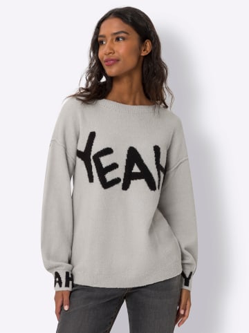 Heine Strickpullover in hellgrau-meliert