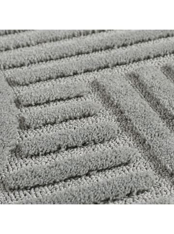 KADIMA DESIGN Teppich 3D Waschbar Skandinavischer Boho RIGI Strapazierfähig in Silber