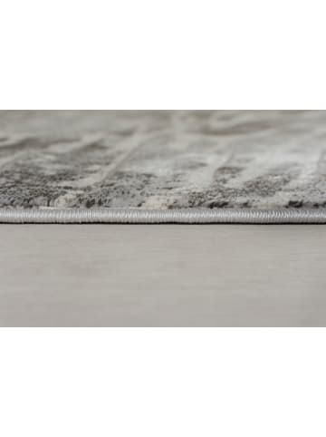 KADIMA DESIGN Eleganter Wohnzimmer Teppich mit metallischen Farben in Silber