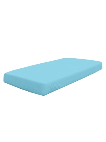 Dormisette Spannbetttuch Mako-Feinjersey in bright blue