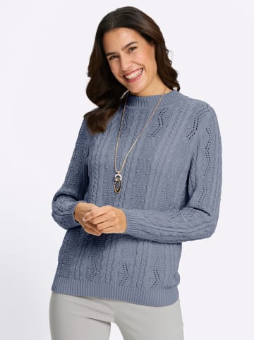 WITT WEIDEN Stehkragen-Pullover in taubenblau