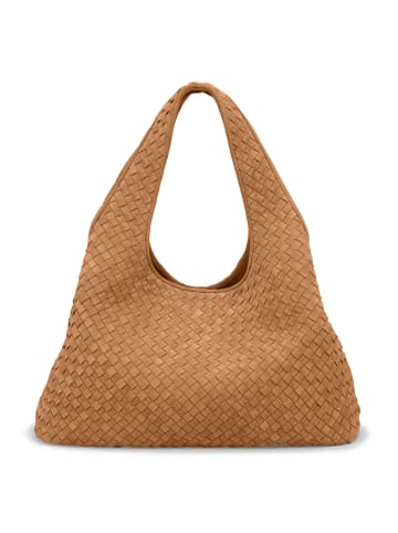 Les Visionnaires PAZ Weave Schultertasche Leder 44 cm golden brown
