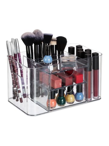 relaxdays Kosmetik Organizer in Transparent - (B)24,5 x (H)13 x (T)14,5 cm