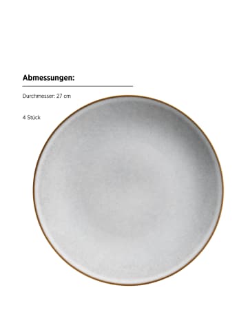 Mäser Tafelservice, Steinzeug Smoky's in Weiß