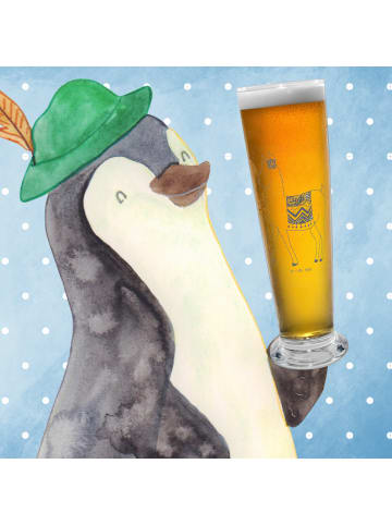 Mr. & Mrs. Panda Bierglas Alpaka Stolz ohne Spruch in Transparent