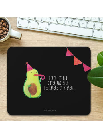 Mr. & Mrs. Panda Mauspad Avocado Party mit Spruch in Schwarz